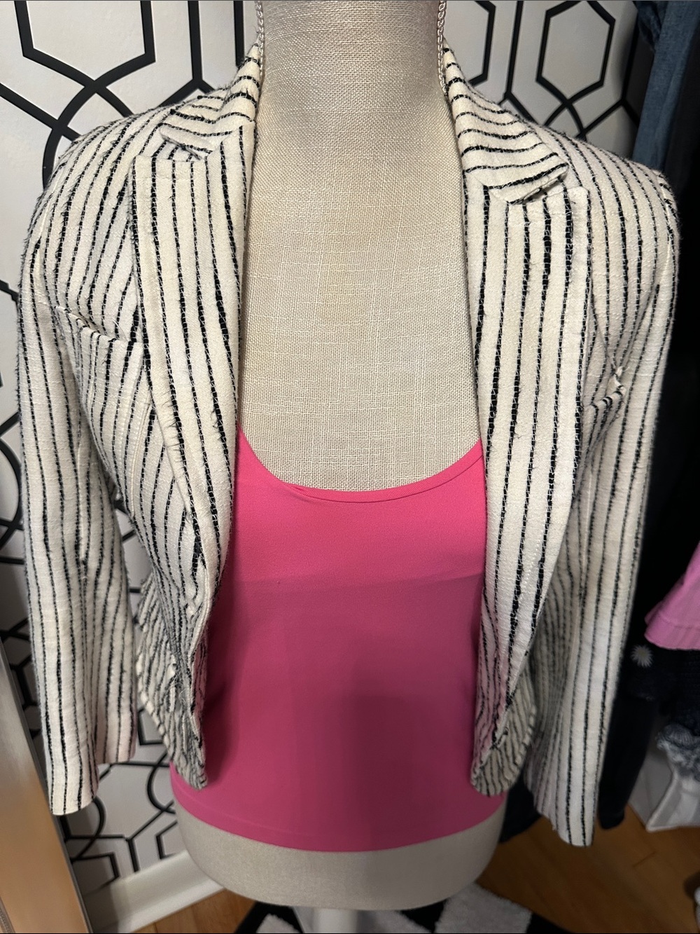 LAMB black and cream blazerStriped Cream Blazer